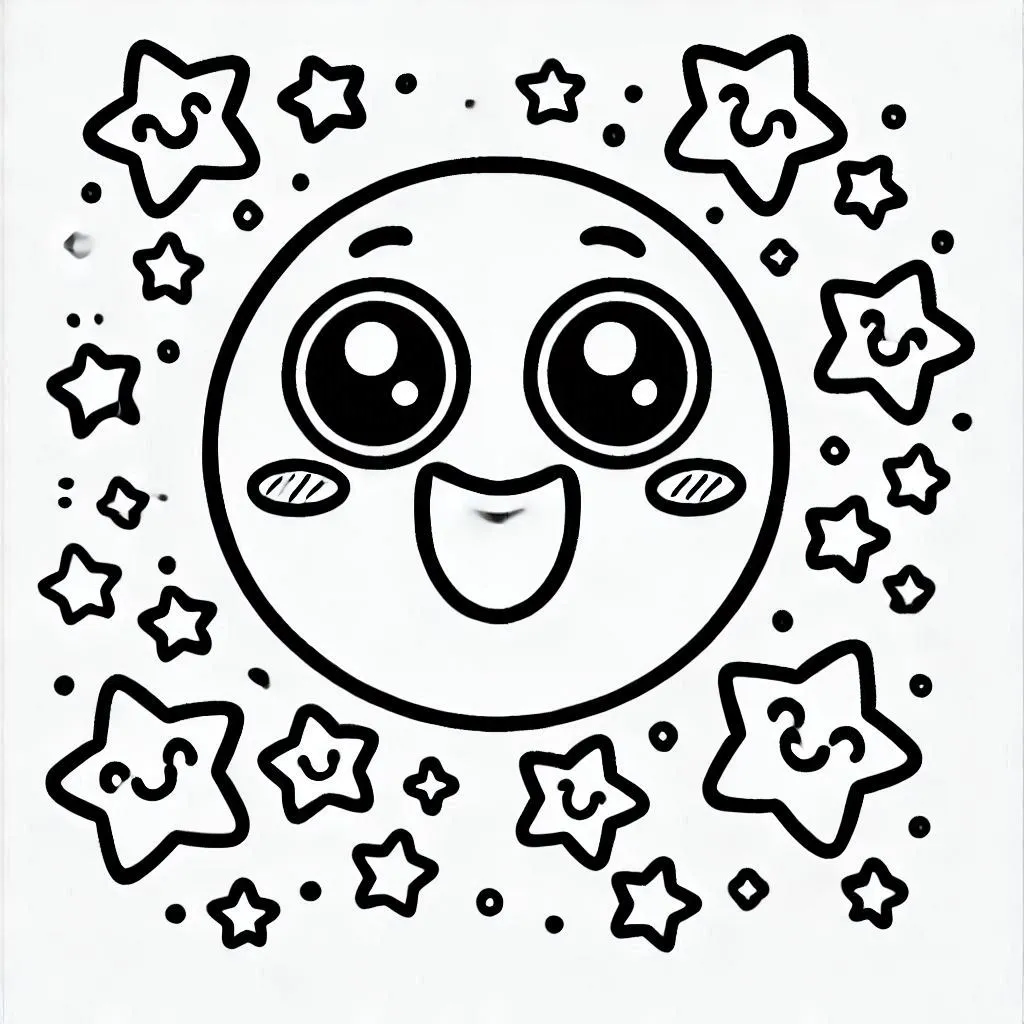 Kleurplaat Smiley Unieke9