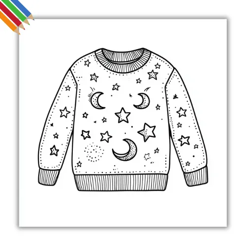 Kleurplaat Trui thumbnail
