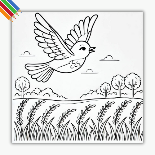 Vogel kleurplaat 7 Vogel kleurplaat thumbnail