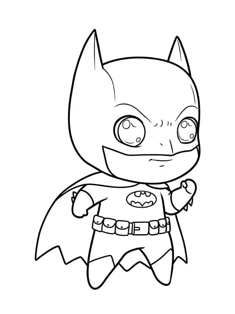 Kleurplaat Batman 8 kleine batman held in actie kleurplaat