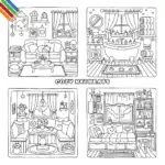 Kleurplaat Cozy Retreats thumbnail