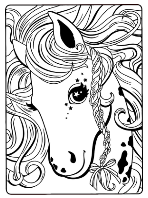 Kleurplaat Lisa Frank 14 Horse from Lisa Frank kleurplaat