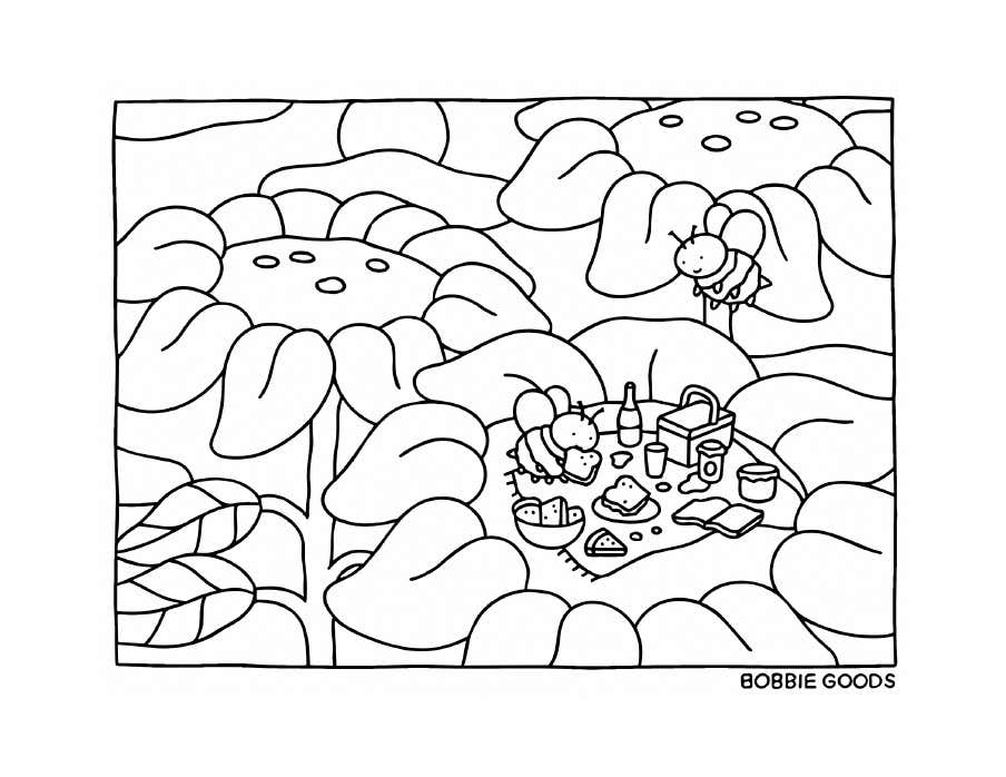 Kleurplaat Bobbie Goods Relax 113