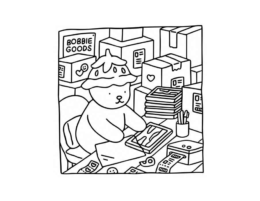 Kleurplaat Bobbie Goods Relax 133