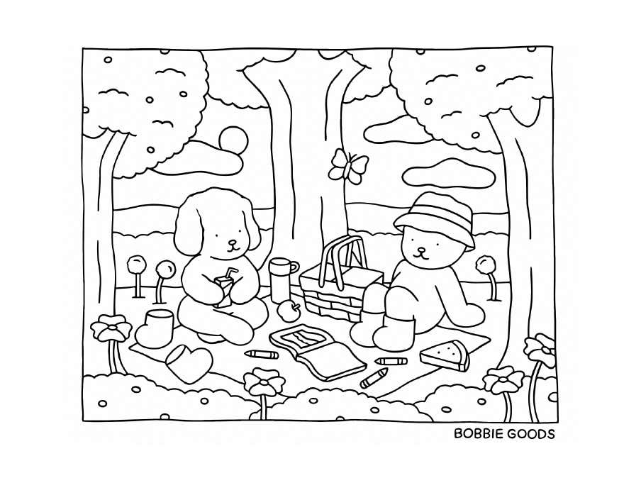 Kleurplaat Bobbie Goods Relax 2