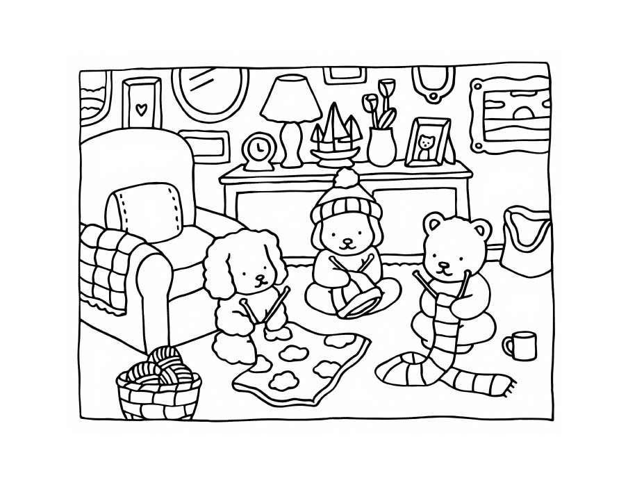 Kleurplaat Bobbie Goods Relax 21