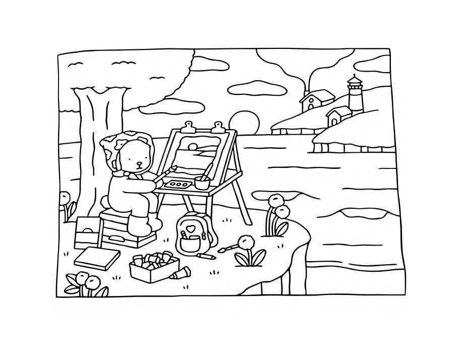 Kleurplaat Bobbie Goods Relax 49