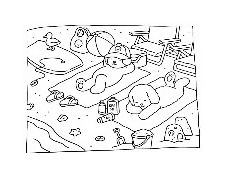 Kleurplaat Bobbie Goods Relax 51