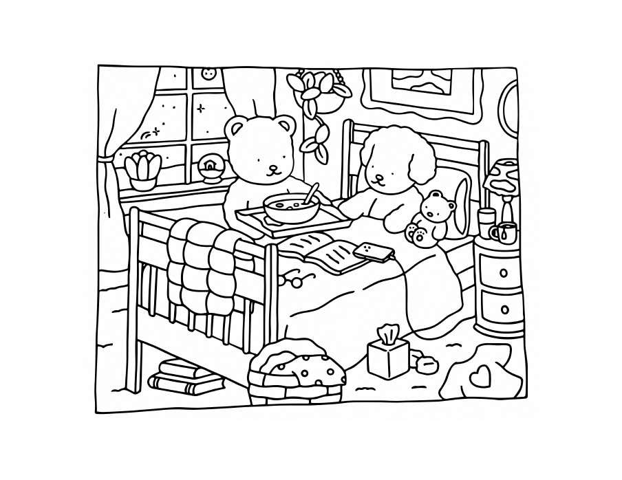 Kleurplaat Bobbie Goods Relax 53