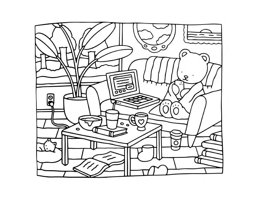 Kleurplaat Bobbie Goods Relax 56