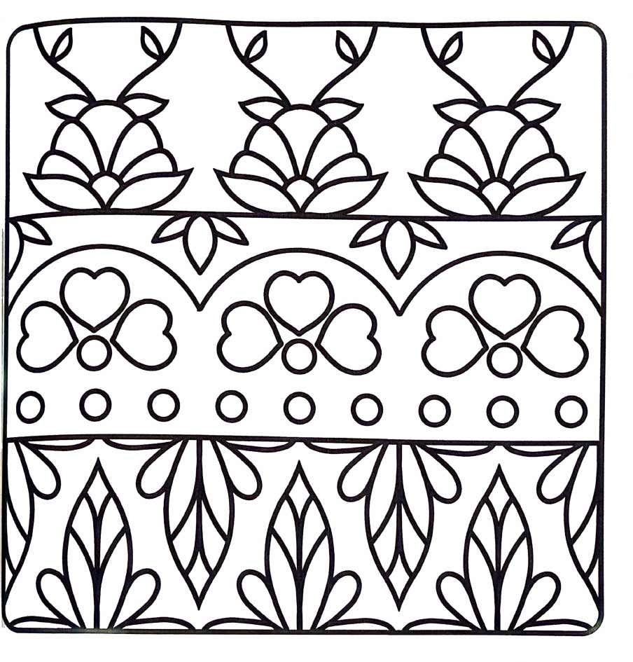 Kleurplaat Comfy Patterns 14