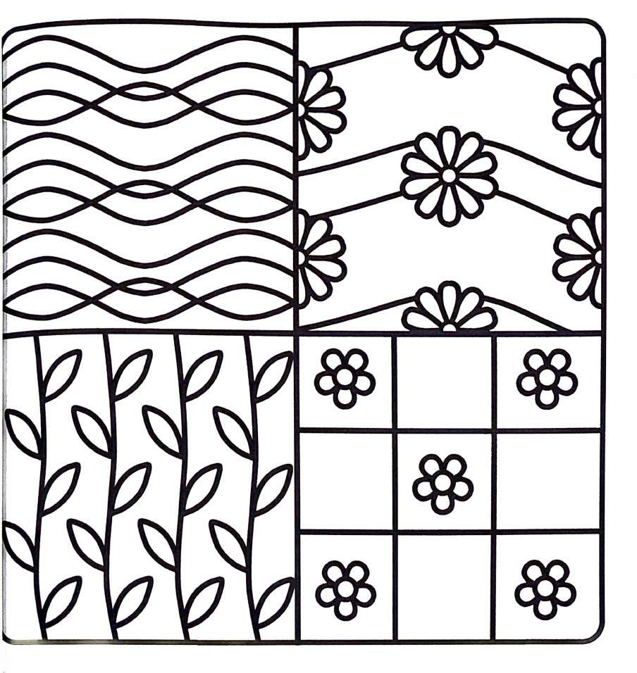 Kleurplaat Comfy Patterns 15