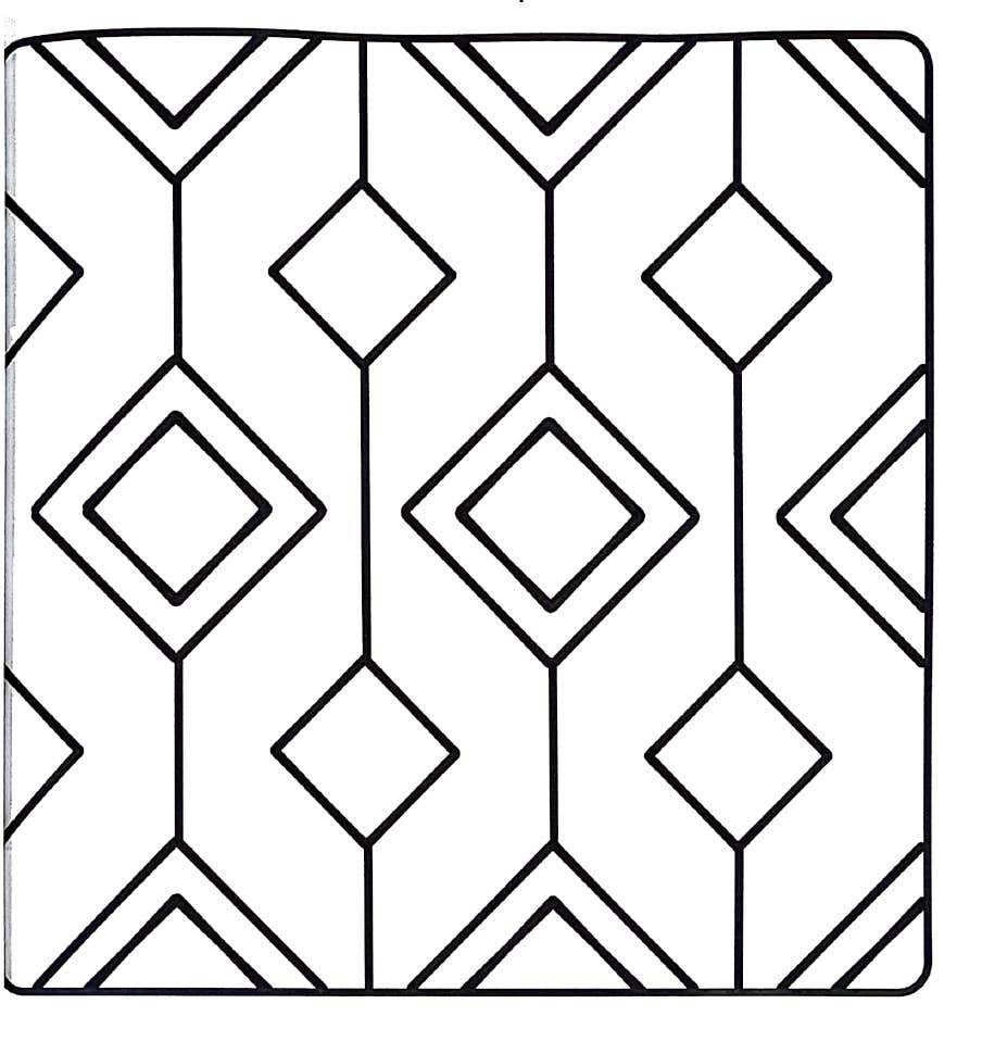 Kleurplaat Comfy Patterns 17