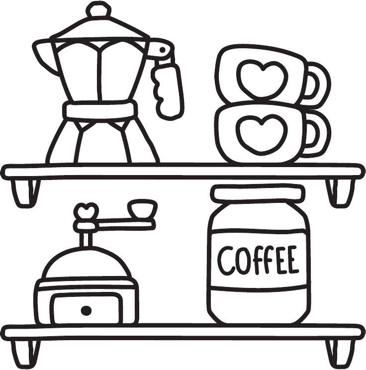 Kleurplaat Cozy Kitchen 12 Kleurplaat Cozy Kitchen 5