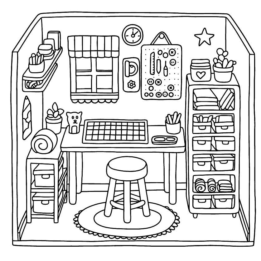 Kleurplaat Cozy Retreats 15