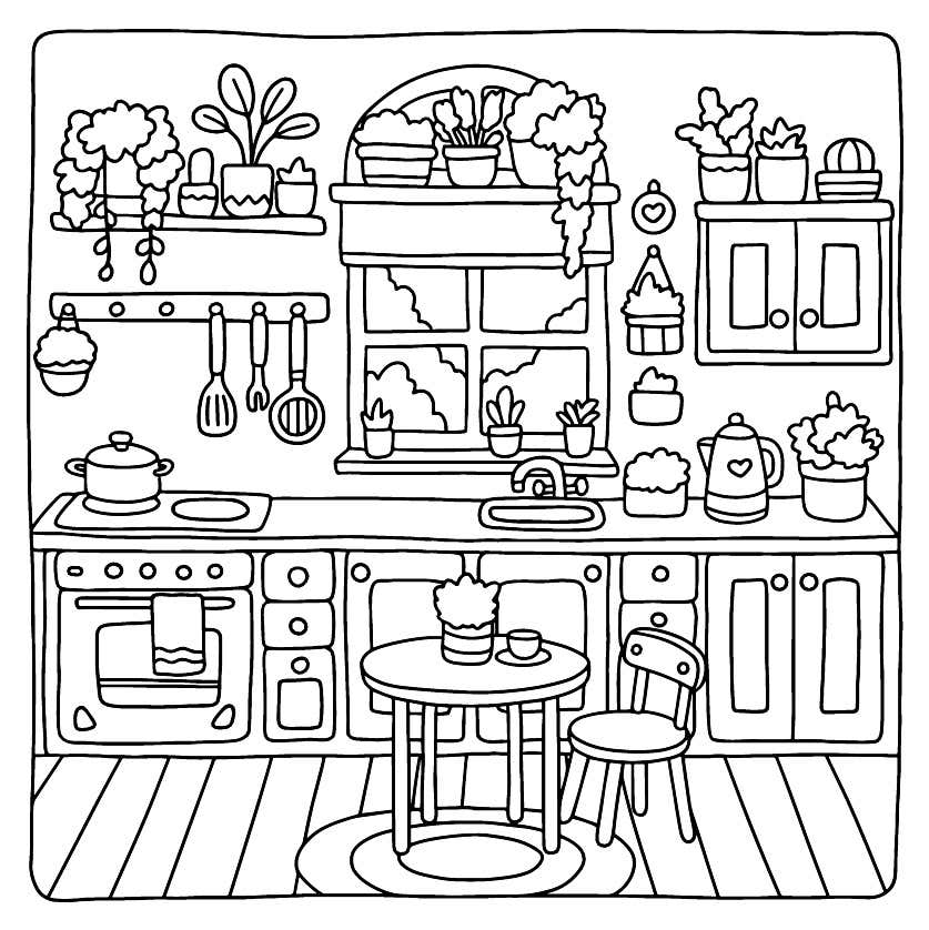 Kleurplaat Cozy Retreats 17