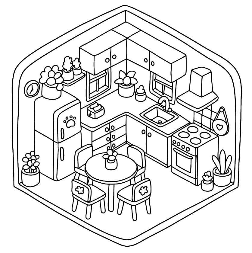 Kleurplaat Cozy Retreats 2