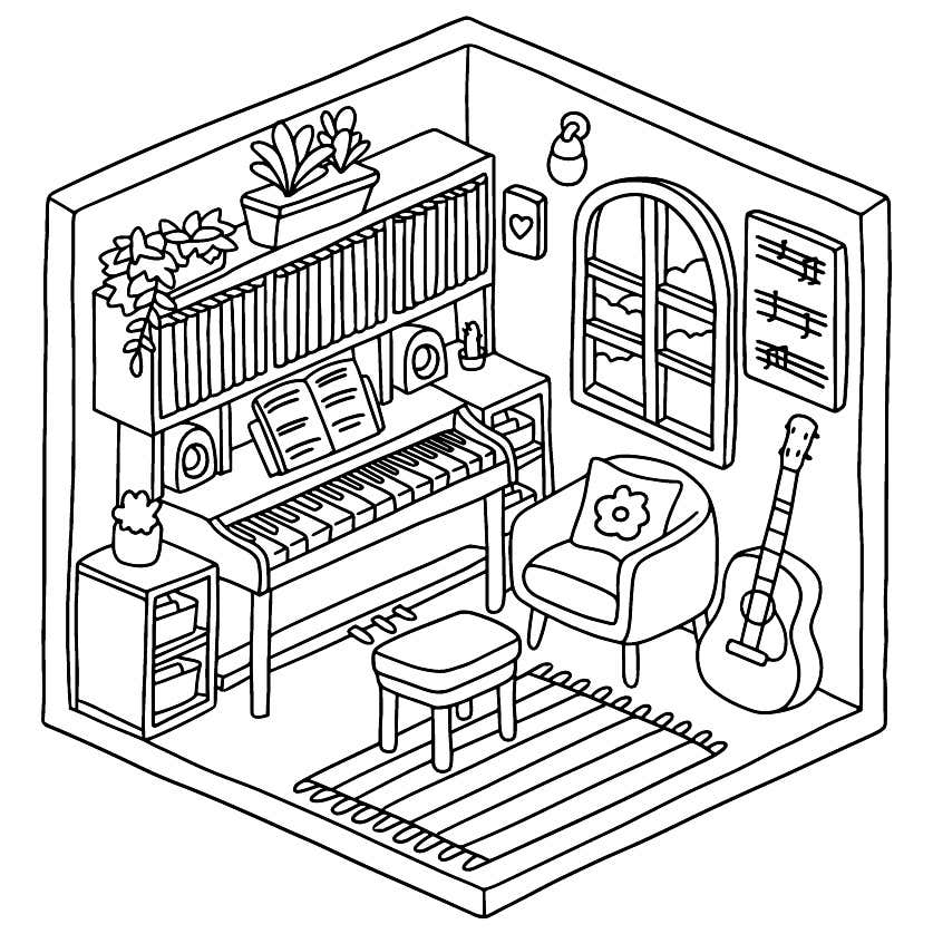 Kleurplaat Cozy Retreats 20