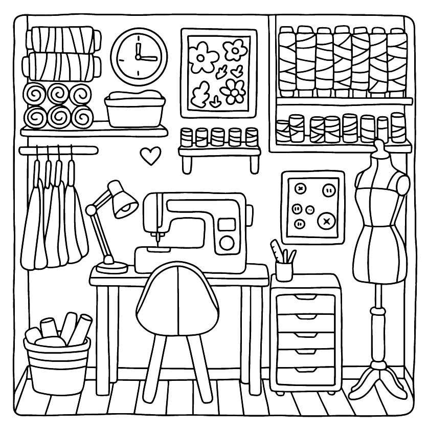 Kleurplaat Cozy Retreats 21