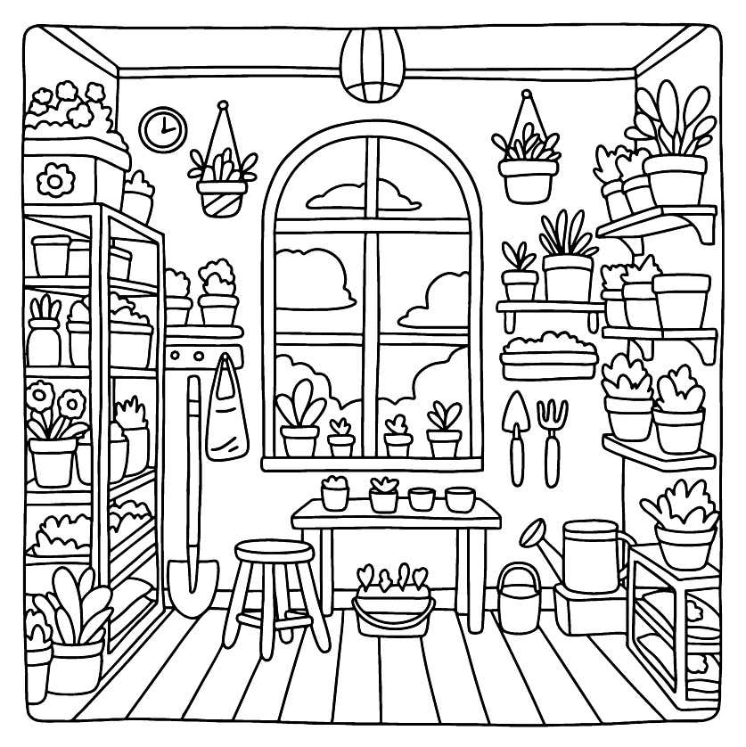 Kleurplaat Cozy Retreats 22