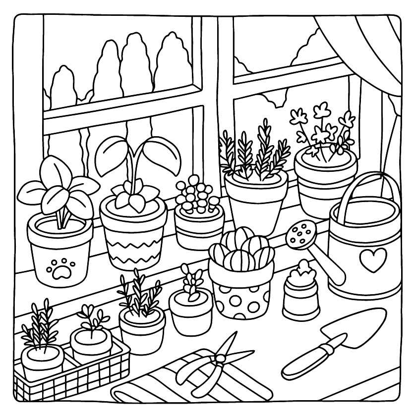 Kleurplaat Cozy Retreats 26