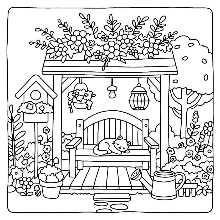 Kleurplaat Cozy Retreats 29