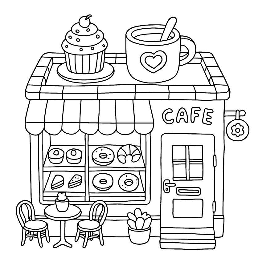 Kleurplaat Cozy Retreats 30