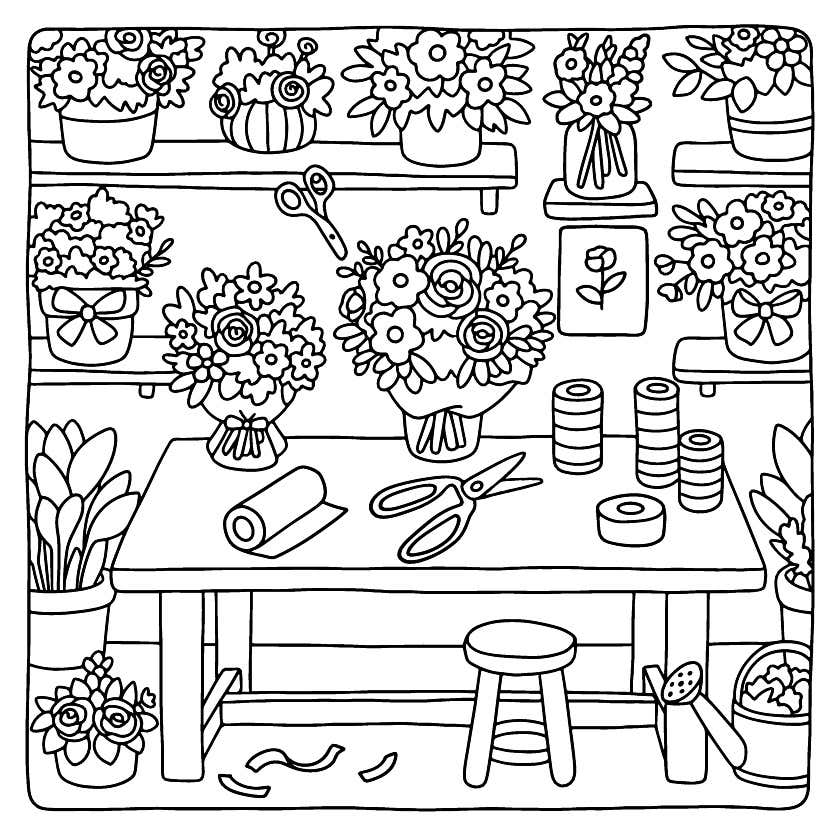 Kleurplaat Cozy Retreats 31