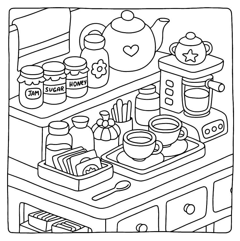 Kleurplaat Cozy Retreats 37