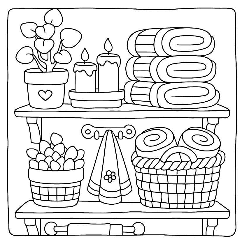 Kleurplaat Cozy Retreats 38