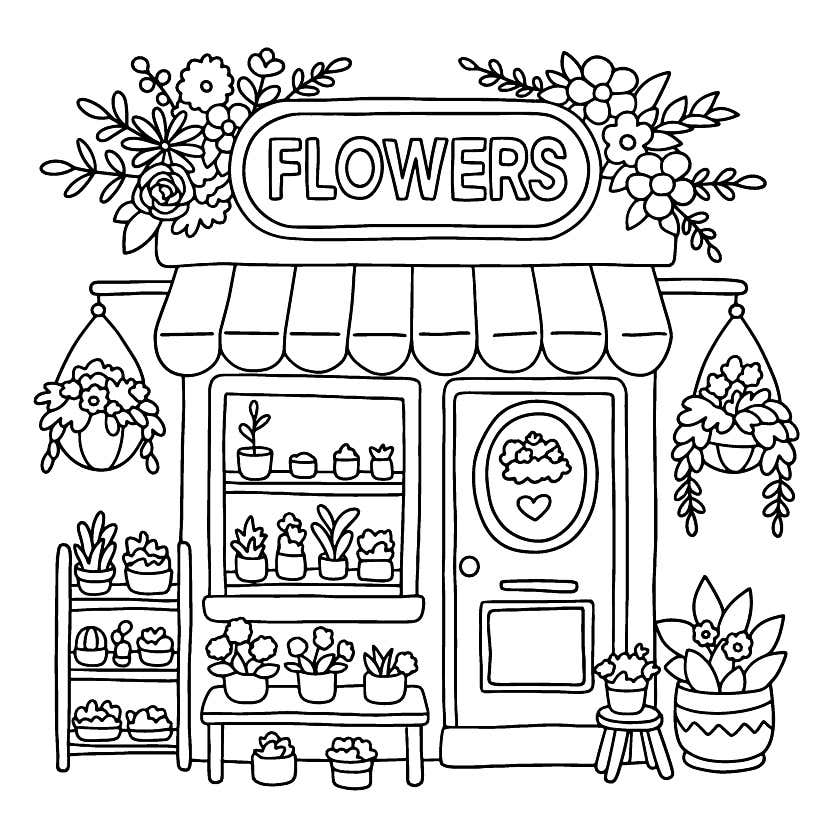 Kleurplaat Cozy Retreats 7