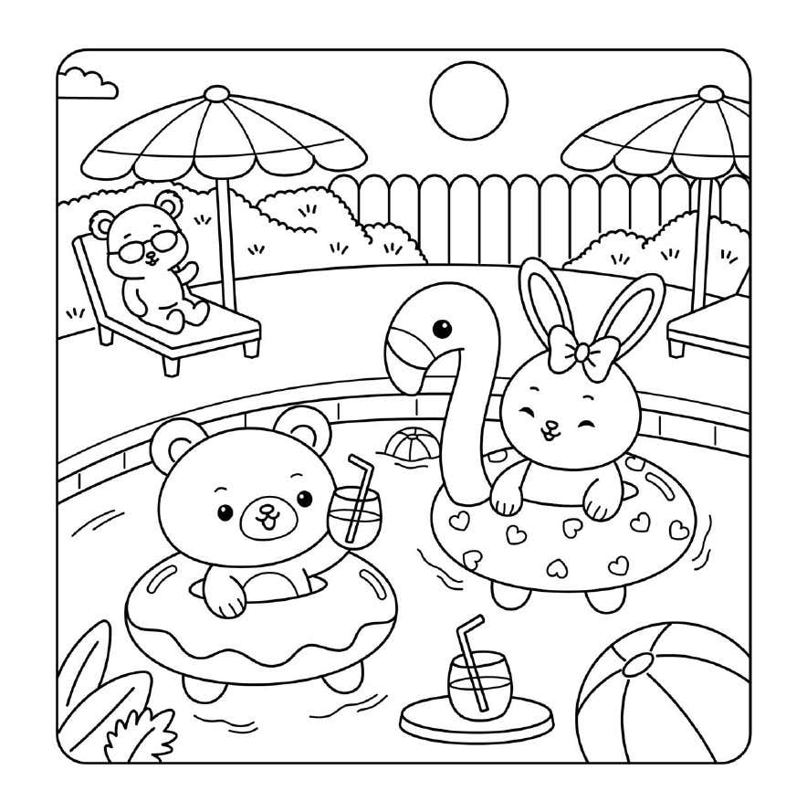 Kleurplaat Cuddly Friends 11