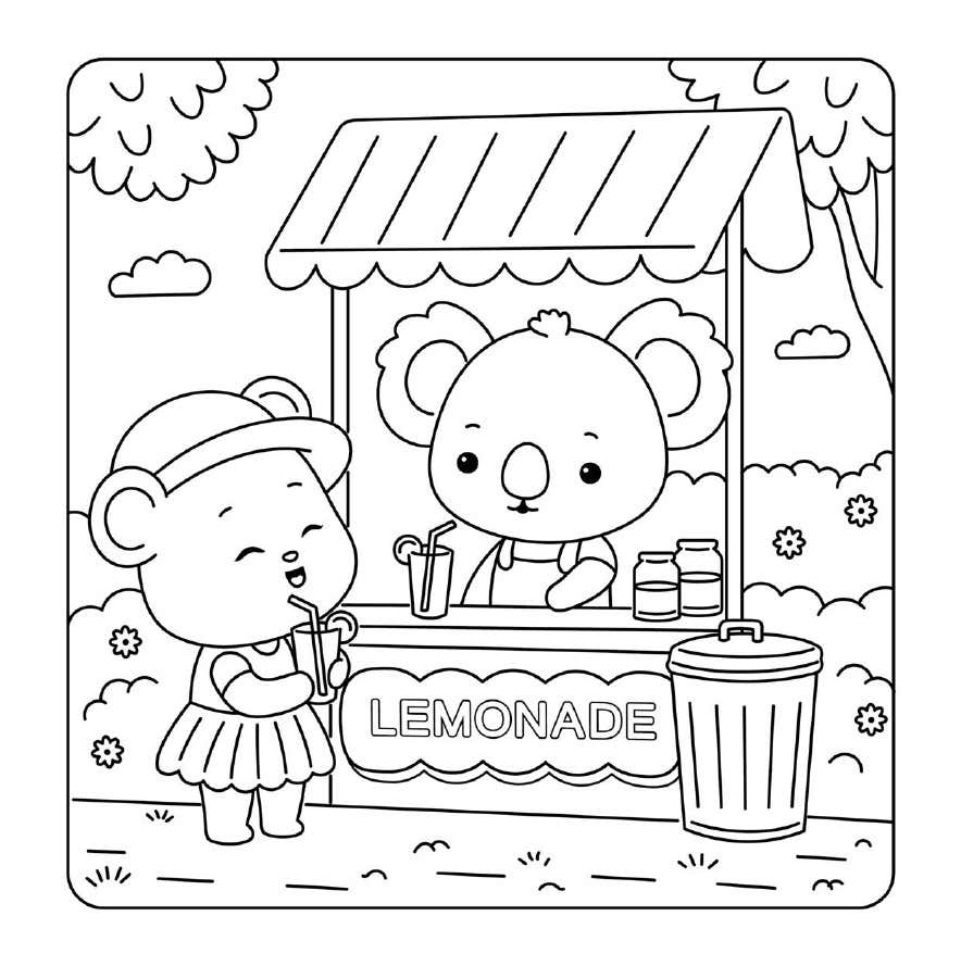 Kleurplaat Cuddly Friends 12