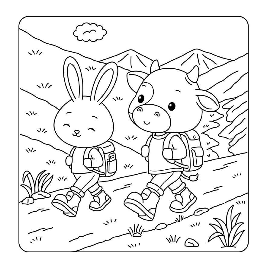 Kleurplaat Cuddly Friends 14