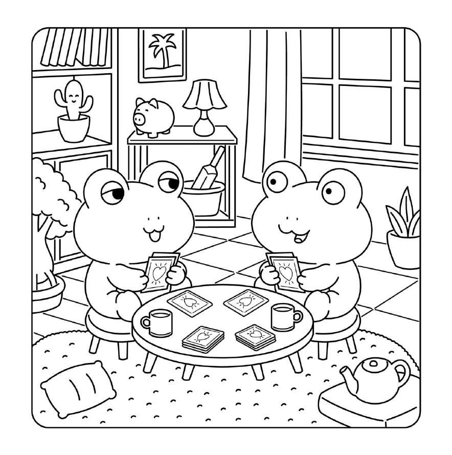 Kleurplaat Cuddly Friends 17