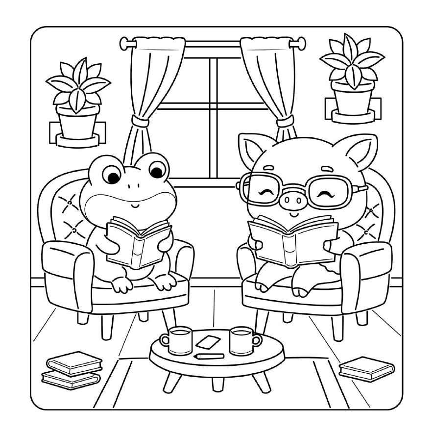 Kleurplaat Cuddly Friends 19