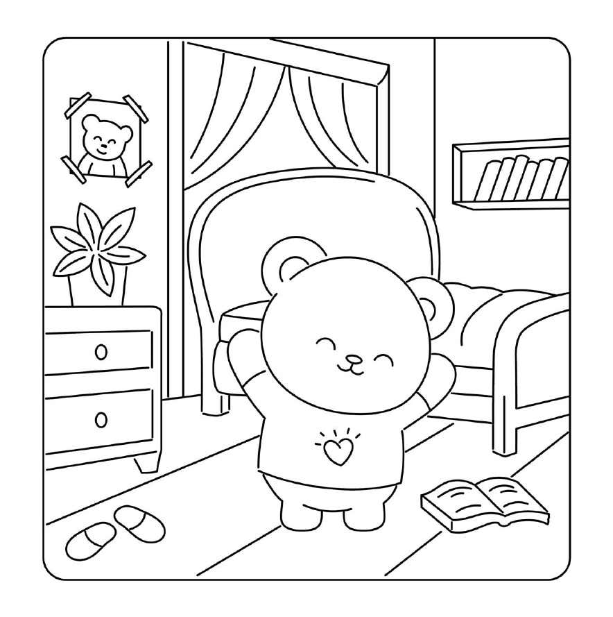 Kleurplaat Cuddly Friends 2