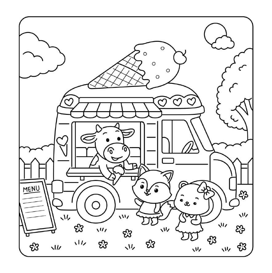 Kleurplaat Cuddly Friends 20