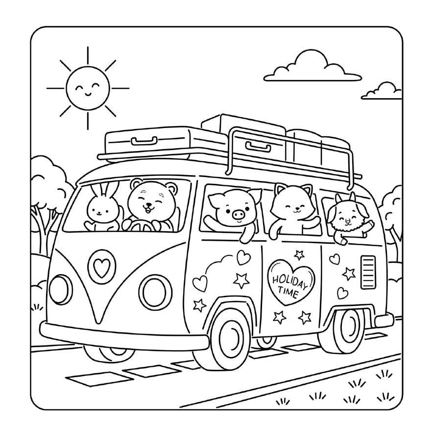 Kleurplaat Cuddly Friends 22