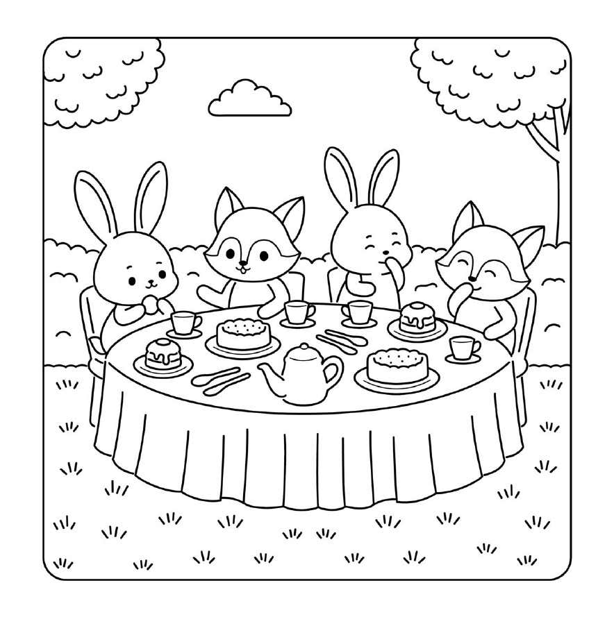 Kleurplaat Cuddly Friends 25