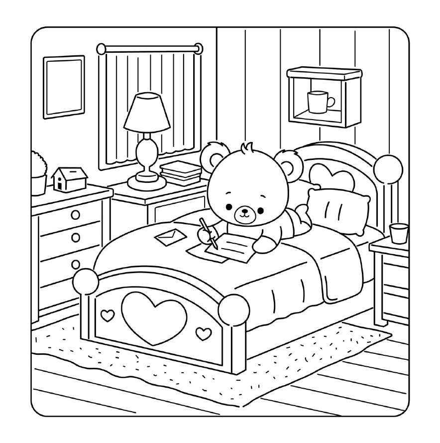 Kleurplaat Cuddly Friends 27