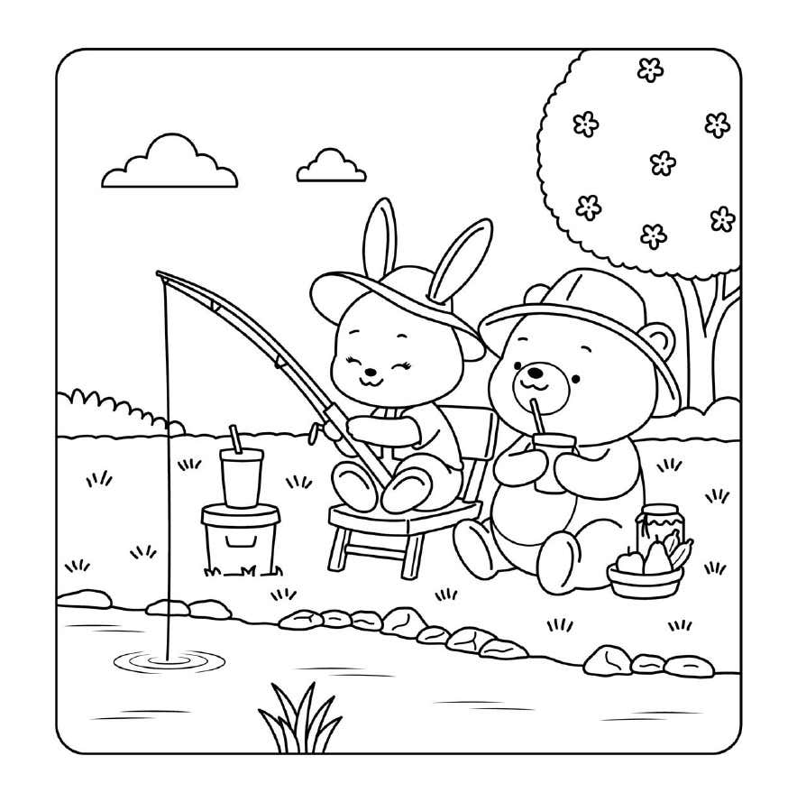 Kleurplaat Cuddly Friends 30