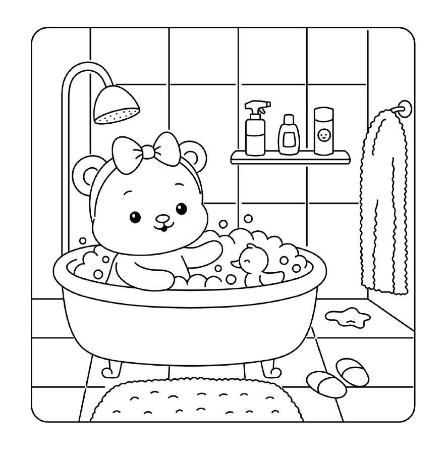 Kleurplaat Cuddly Friends 8