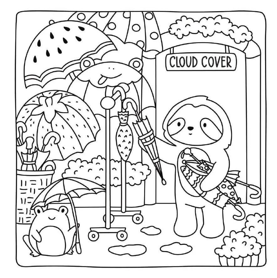 Kleurplaat Cute Shop 16