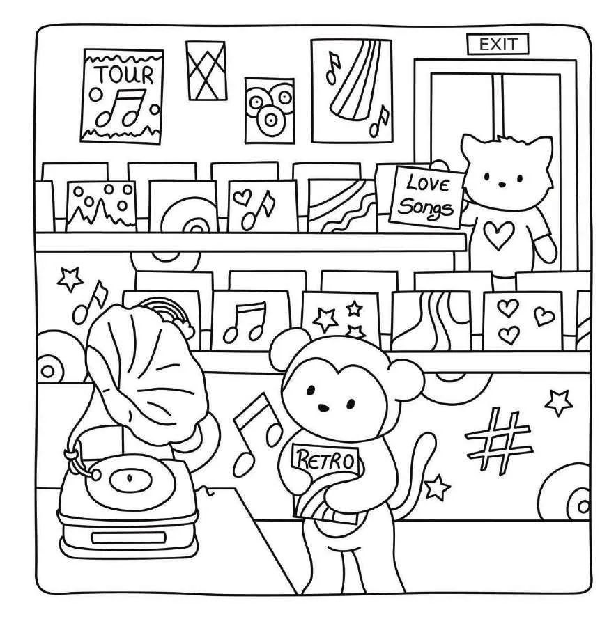 Kleurplaat Cute Shop 18