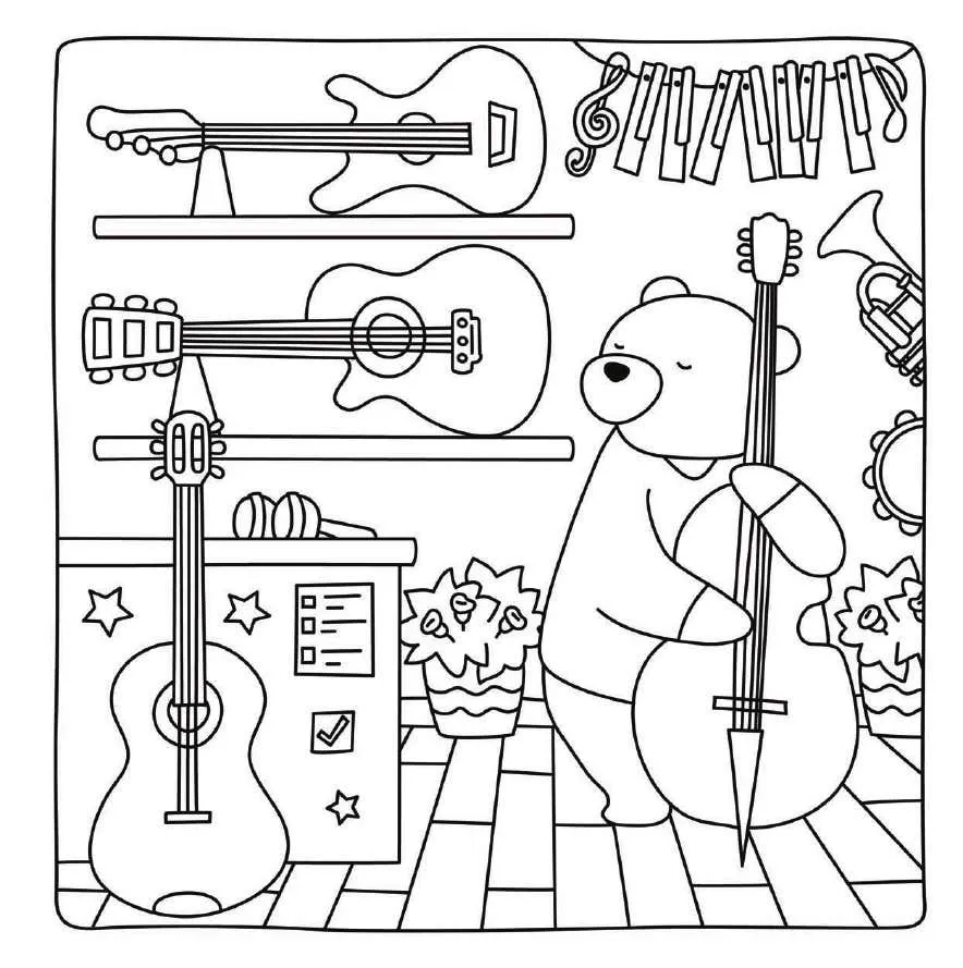 Kleurplaat Cute Shop 19