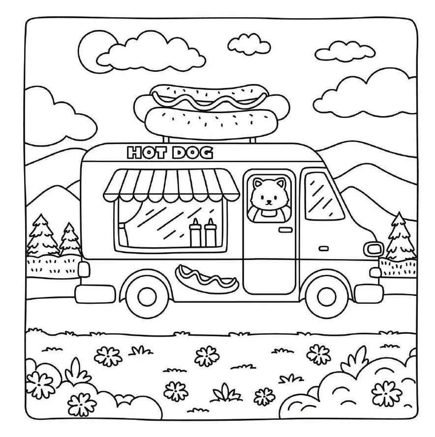 Kleurplaat Cute Shop 30