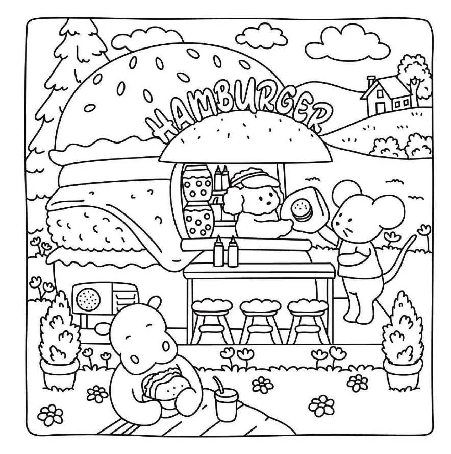 Kleurplaat Cute Shop 5