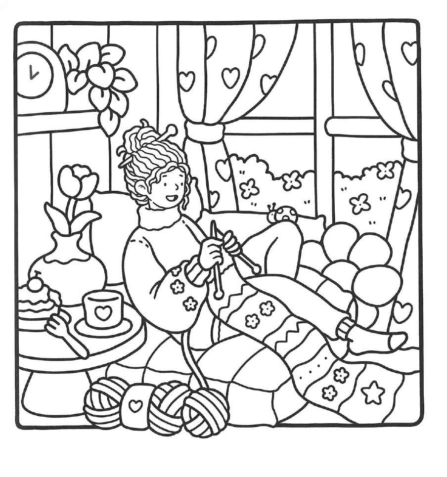 Kleurplaat Girl Moments 10