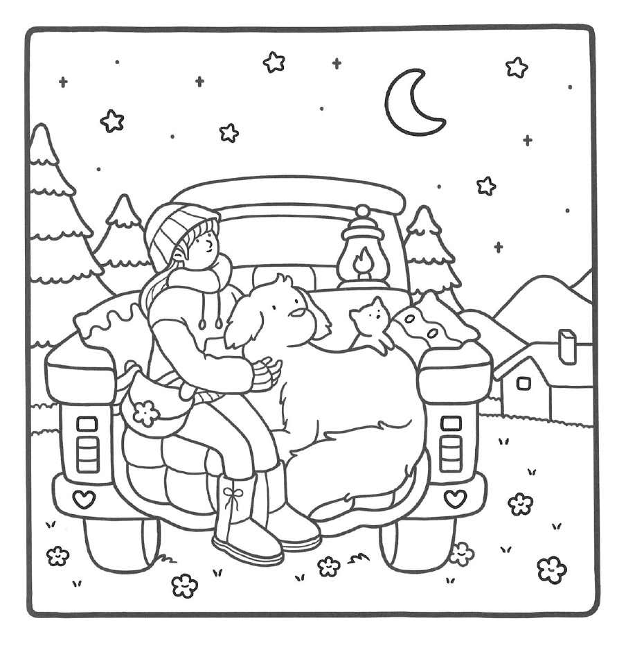 Kleurplaat Girl Moments 13